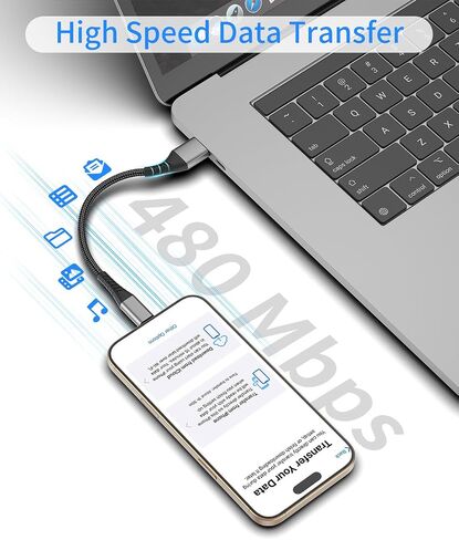 6 inch Short iPhone Charger Cord, 2 Pack 0.5ft USB A to Lightning Cable iPhone Charger Fast Charging for Charging Stations, iPhone 14 13 12 11 Pro Max in Saudi Arabia