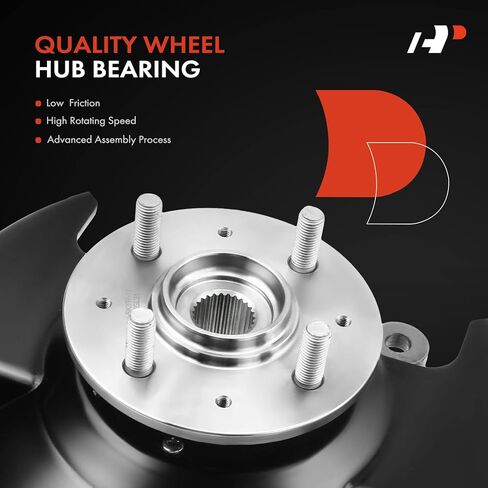 مجموعة مفصل التوجيه الأمامي الممتاز ومجموعة محور تحمل العجلة متوافقة مع Honda Civic 2001-2002 L4 1.7L، جانب السائق الأيسر، يستبدل 51215S5AJ10، 45255S01A00، 44600S5DA00 in Saudi Arabia