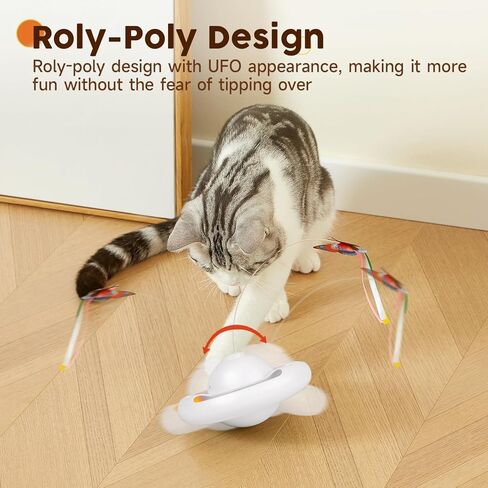 لعبة القطط الإلكترونية التفاعلية الذكية من بوتاروما للقطط، فراشة ترفرف، كرات مسار الجرس، تمرين داخلي للقطط، 3 بطاريات AA مطلوبة (أزرق فاتح) in Kuwait