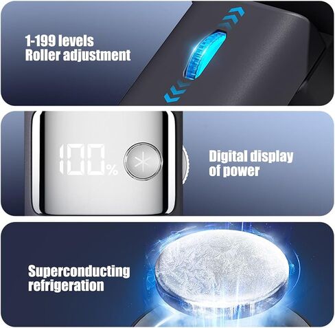 Small Handheld Fan - Personal Cooling Portable Fan Handheld,Battery Operated Bladeless Air Cooler with 199 Speeds, Digital Display Cool Gadgets for Travel Outdoor in Saudi Arabia