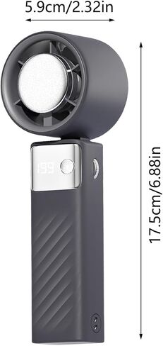Small Handheld Fan - Personal Cooling Portable Fan Handheld,Battery Operated Bladeless Air Cooler with 199 Speeds, Digital Display Cool Gadgets for Travel Outdoor in Saudi Arabia
