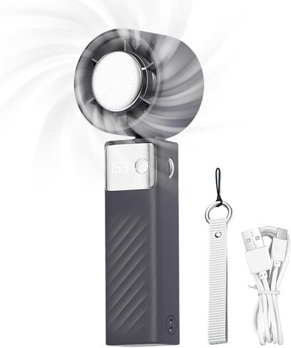 Small Handheld Fan - Personal Cooling Portable Fan Handheld,Battery Operated Bladeless Air Cooler with 199 Speeds, Digital Display Cool Gadgets for Travel Outdoor in Saudi Arabia