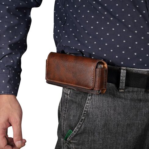 Leather Cell Phone Belt Clip Pouch Compatible with Samsung Galaxy Z Fold 6/Z Fold 5/Z Fold 4/Z Fold 3/Z Fold 2/Z Fold 5G, Cell Phone Waist Bag Men Leather Phone Belt Clip Loop Holster Carrying Case in Saudi Arabia