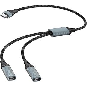 USB C Splitter Adapter Supports Fast Charging and Data Transfer for Phone Tablet and Other Devices