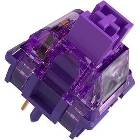 MMD Lavender Purple Pro Switch, Pre-Lubed 5Pin LED Diffuser Tactile Switch for Custom Mechanical Keyboard(90PCS)