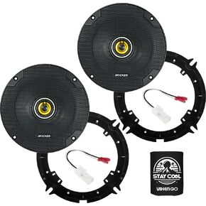 KICKER Speakers 6.75 inch for Kia Optima 2011-2015 Upgrade Kit - Pair of CS Series with Adapters and Harness, Coaxial 6 3/4 Car Audio Front or Rear Door Speaker CSC674, 46CSC674