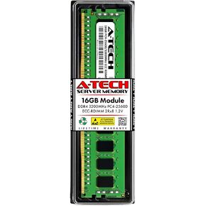 A-Tech 16GB RAM Replacement for Dell SNPM04W6C/16G, SNPM04W6C/16VXR, AA783421, AA799064, AA810826, AB214251, AB245899, M04W6, 0M04W6 | DDR4 3200MHz PC4-25600 2Rx8 ECC Registered RDIMM Server Memory