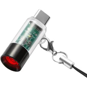 USB-C Electric Lighter.Windproof Waterproof.Phone or Power Bank Powered, mini, Lightweight, Activated by plugging into Power Source, Automatically Turns Off After 10 Seconds(Transparent)