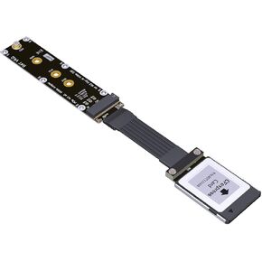 JMT CFexpress Type B to M.2 NVMe 2280 Key-M SSD PCIe 4.0 Extension Cable CFe Converter Compatible for Canon R5 Nikon Z6Z7 Xbox Storage Card Adapter (25cm,R94ST)