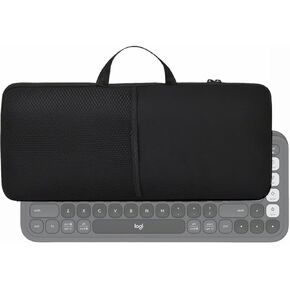 Portable Waterproof Dustproof Shockproof Neoprene Carrying Case for Logitech POP ICON Keys Wireless Bluetooth Keyboard & Mouse Combo | Foldable Design with Handle & Mesh Pocket