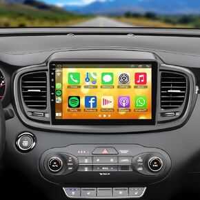 9 inch Car Stereo Radio for Kia Sorento MK3 2015-2020 Upgrade,8Core 4G+64G Android Car in-Dash GPS Navigation Unit QLED Touchscreen Multimedia BT Player with Wireless Carplay,Android Auto,Mirrorlink