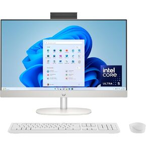 HP 23.8 inch All-in-One Desktop PC, FHD Touchscreen, Intel Core Ultra 5 125U, 8 GB RAM, 512 GB SSD, Intel Graphics, Windows 11 Home, Shell White, 24-cr1170 (2025)