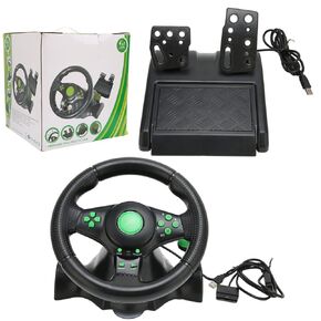 Gaeirt Gaming Gaming Wheel for Xbox 360 ، PS3 ، PS2 ، USB ، 180 Rotation Vibration ، متوافق مع Xbox 360 ، PS2 ، 3
