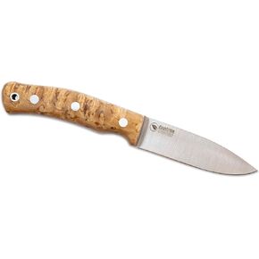 Casstrom No.10 SFK - Stainless/Flat/Stab Birch - Fixed
