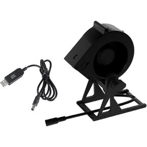 Desktop Cooling Fan USB Powered 12V Boosts Cable Adjustable Angled for Heat Dissipation and BBQ Ignitions 3800RPM 4.5W 2