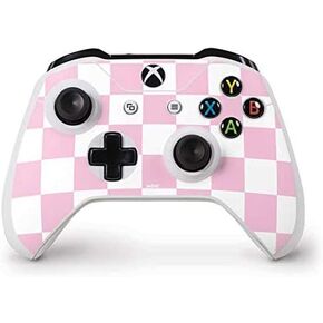 Skinit Decal Gaming Skin Compatible with Xbox One S Controller - Originally Designed Pink and White Checkerboard Design
