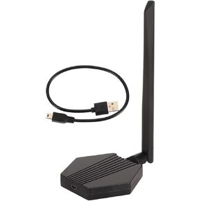 WiFi Network Adapter, USB External Antenna 300Mbp Plug and Play Computer Antenna Dual Band 2.4G 5G WiFi Network Adapter for Desktop Computers Laptop