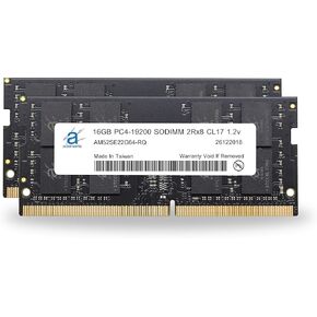 Adamanta 32GB (2x16GB) Compatible for Dell Inspiron 3477 AIO Desktop DDR4 2400MHz PC4-19200 SODIMM 2Rx8 CL17 1.2v PC Computer Memory Module Upgrade RAM