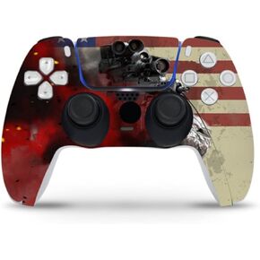 ZOOMHITSKINS Compatible with PS5 Controller Skin, Vinyl for Durable & Fit, Land of Liberty America Flag Freedom, Easy to Use, Bubble-Free, Precisely Cut