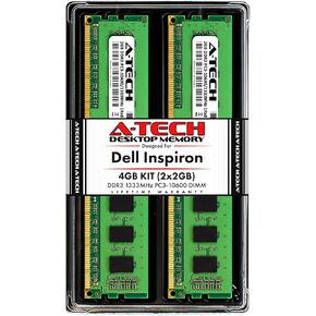 A-Tech 4GB RAM for Dell Inspiron 580, 580s | DDR3 1333MHz DIMM PC3-10600 240-Pin Non-ECC UDIMM Desktop Memory Upgrade Module