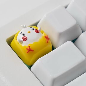 Artisan Keycaps, Cute Kawaii Briquette-Shaped Keycaps, Resin Handmade, Single 1U Replace Key for ESC Key Mechanical Keyboard