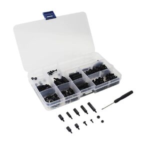 بلاستيك أسود | 210 PCS STEL SET M2.5 M3 COPPER METAL أو NOCK SCROW NUTS لـ PI 4B 3B+ 3B Robot Car Orange Pi Banana Pi New 2026 High للمكون الإلكتروني الموثوق به