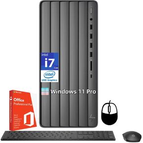 HP Envy Tower Desktop, Intel i7-14700 Processor(20-Core, Up to 5.4GHz), Microsoft Office Pro Lifetime, 64 GB RAM, 4 TB SSD, Intel UHD Graphics 770, Windows 11 Pro, TE01-5002, w/Accessories