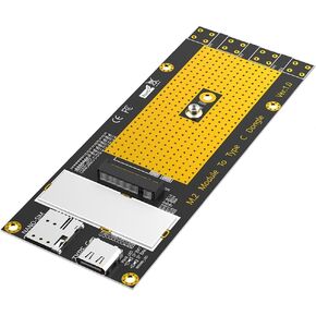 JMT M.2 B Key 3G/4G/5G Module to USB-C USB 3.0 Adapter with Nano SIM Card Slot Compatible with RM500Q RM500U GM800 SIM8200 Module (with Antennas)