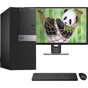 Dell OptiPlex Tower Desktop Computer PC, Intel Core i5 6500, 3.2GHz Processor, 16GB Ram, 512GB M.2 SSD, WiFi & Bluetooth, FHD 24 Monitor, Wireless Keyboard and Mouse, Windows 10 Pro (Renewed)