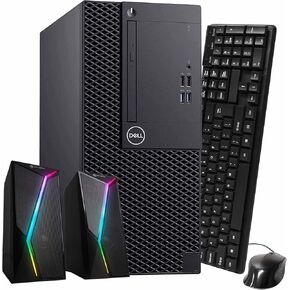 Dell Optiplex 3060 Tower PC | Intel Core i5-8500 | 16 جيجابايت ذاكرة الوصول العشوائي | 1TB SSD | Quadro P620 | Windows 11 Pro | wifi | BT | لوحة مفاتيح Periphio والماوس | مكبرات الصوت RGB