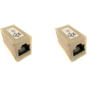 (2 حزمة) مقرنة محمية محمية CAT6 Ethernet RJ45 F/F شبك