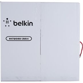 Belkin CAT6 تقطعت بهم السبل الكابل السائبة * 4PR ؛ 24AWG ؛ 1000 أحمر (A7J704-1000-RED)