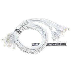 InstallerParts Ethernet Cable CAT6A Slim Cable UTP Booted 1.5 FT (10 Pack) - Red - Professional Series - 10Gigabit/Sec Network/High Speed Internet Cable, 28AWG, 550MHZ