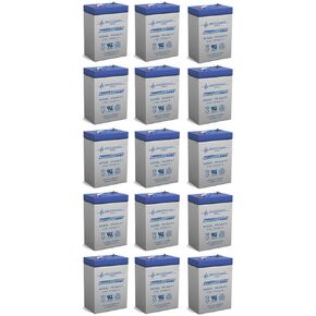 PS-640 SLA 6 Volt 4.5 Ah Capacity F1 Terminal - 15 Pack