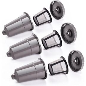 for Keurig My K-Cup Reusable Coffee Filter, Brew Coffee or Tea, Fits B30 B40 B50 B60 B70 Series with Sustainable Coffee Accessories, Gray 3 Pack