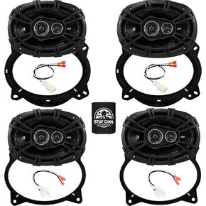 KICKER Speakers 6X9 inch for Toyota Camry (w/o JBL) 2002-2011 Upgrade Kit - 4 Pack of DS Series with Adapters and Harness, Car Audio Front Door and Rear Deck Speaker DSC6930, 43DSC69304