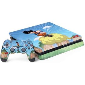 Skinit Decal Gaming Skin Compatible with PS4 Slim Bundle - Officially Licensed Dragon Ball Z Goku Kamehameha Blast Design