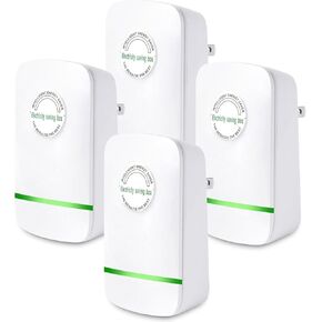 Stop Watt Energy Saving Device, Electricity Saving Box for Electricity Energy Saver, Plug-in Saving Device for Home 90V-250V 4Pack