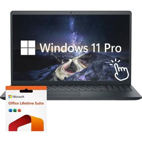 Dell Inspiron 15.6" FHD Touchscreen Laptop, Intel Core i7-1255U, 64GB RAM, 2TB SSD, Windows 11 Pro, Microsoft Office Lifetime Suite, Black