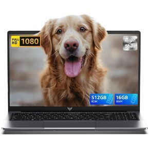 2025 Laptop with N150 CPU(up to 3.6GHz,Beats N4120),16GB DDR4 RAM 512GB SSD,15.6" FHD IPS Display,5000mAh Battery,Metal Body,Portable Slim Laptop Computers for Work Business Office Student