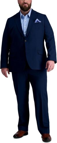 Haggar Men's Big and Tall Premium Tailored Fit Suit Separate, Black BT-Pant, 46W x 32L in Saudi Arabia