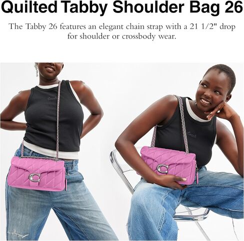 Coach Tabby Shoulder Bag 26, Vivid Pink in Saudi Arabia