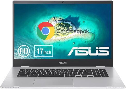 ASUS 17.3 Inch FHD Chromebook Laptop | Intel Celeron N4500, Dual-Core Processor | 4GB Ram, 64GB eMMC | Mineral Grey | WiFi 6 | 10 HR Battery | LED Backlight | Google Assistant | Intel UHD Graphcs in Saudi Arabia