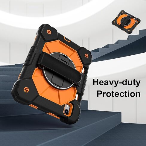 Anti-yellowing tablet cover Rugged Case Compatible with iPad Mini 6th Generation 2021,Heavy Duty Protective Cover with Adjustable Stand, Shoulder Strap & Pencil Holder,Kids-Friendly Tablet Case Stylus in Kuwait