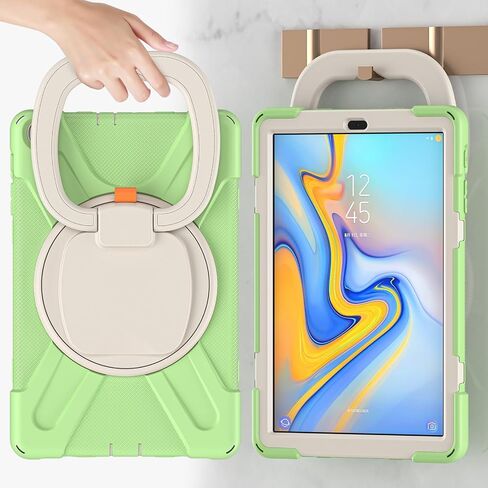 Anti-yellowing tablet cover Case Compatible with Samsung Galaxy Tab A 10.1 Case 2019 Model(SM-T510/T515),Heavy Duty TPU Shockproof Kids Case,360 Degree Rotating Multi-Function Grip Bracket+Shoulder St in Saudi Arabia