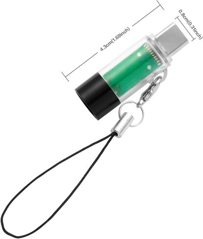USB-C Electric Lighter.Windproof Waterproof.Phone or Power Bank Powered, mini, Lightweight, Activated by plugging into Power Source, Automatically Turns Off After 10 Seconds(Transparent) in Saudi Arabia