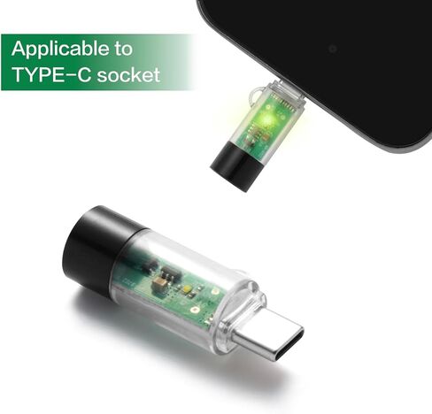 USB-C Electric Lighter.Windproof Waterproof.Phone or Power Bank Powered, mini, Lightweight, Activated by plugging into Power Source, Automatically Turns Off After 10 Seconds(Transparent) in Saudi Arabia