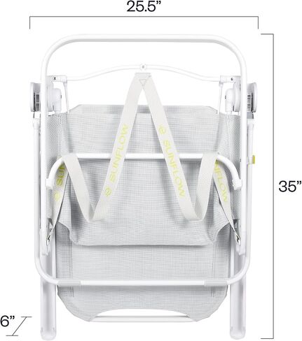 Sunflow The Tall Sand Dune Premium Beach Chair ، محمول ، مقاوم للصدأ ، متسكع قابل للتعديل مع UPF أكثر in Kuwait