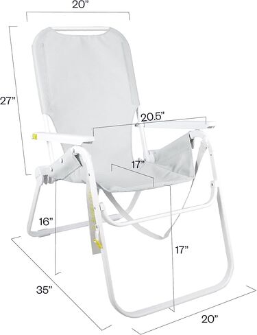 Sunflow The Tall Sand Dune Premium Beach Chair ، محمول ، مقاوم للصدأ ، متسكع قابل للتعديل مع UPF أكثر in Kuwait