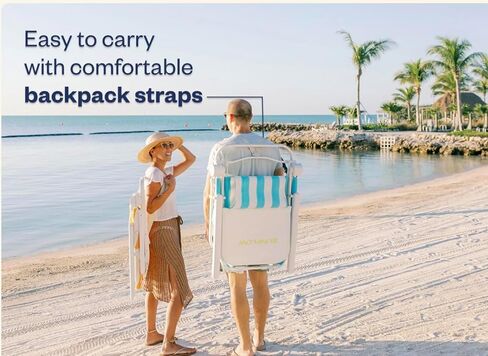 Sunflow The Tall Sand Dune Premium Beach Chair ، محمول ، مقاوم للصدأ ، متسكع قابل للتعديل مع UPF أكثر in Kuwait